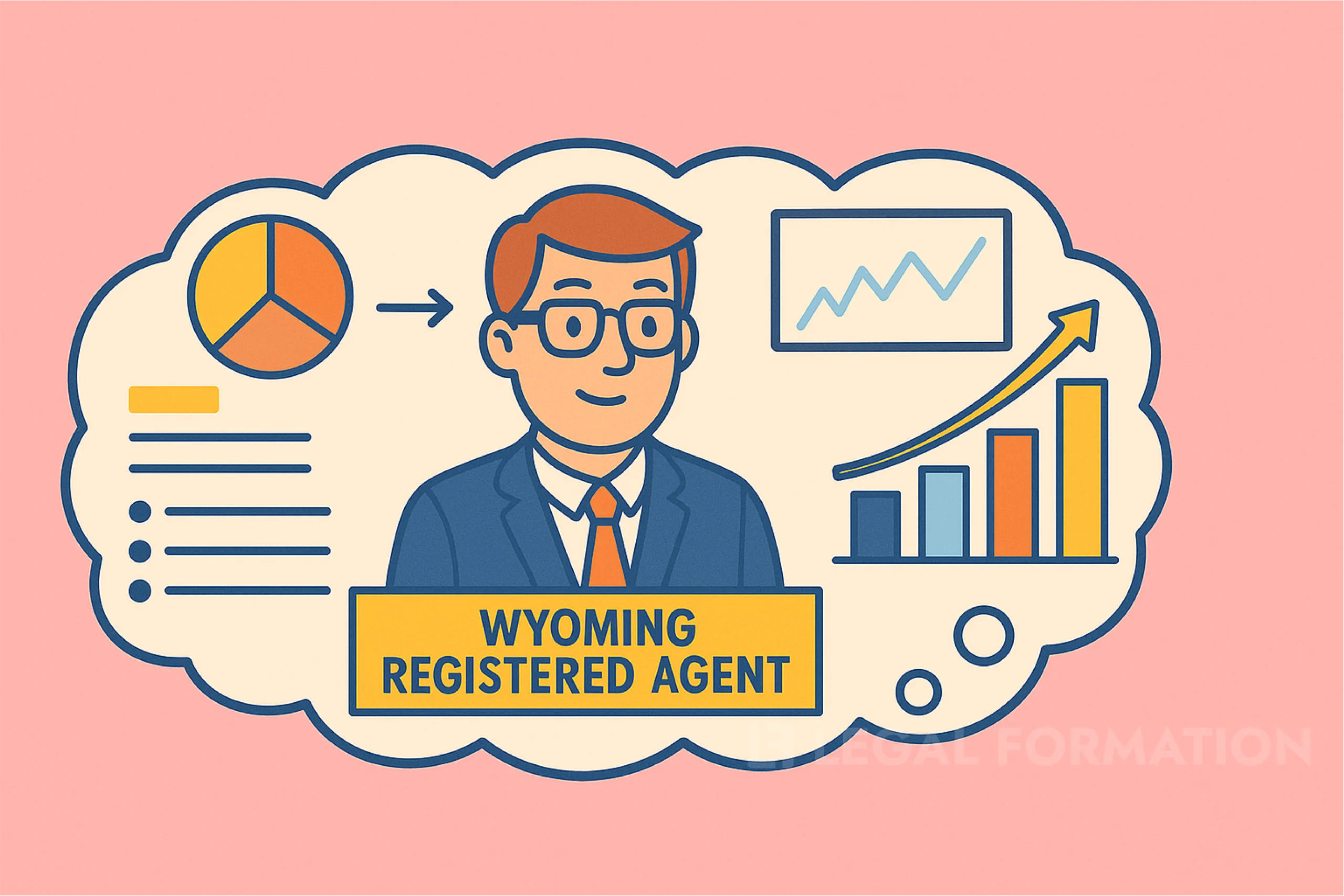 Wyoming Registered Agent Illustrated Cartoon