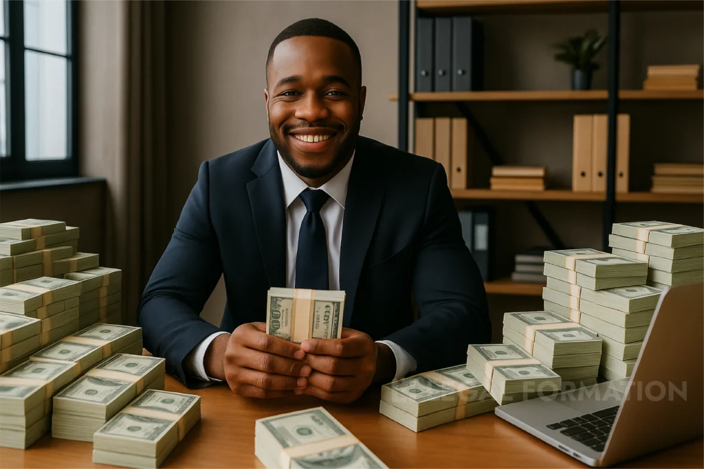 A busines man has raised enough capital to start his Wyoming business.