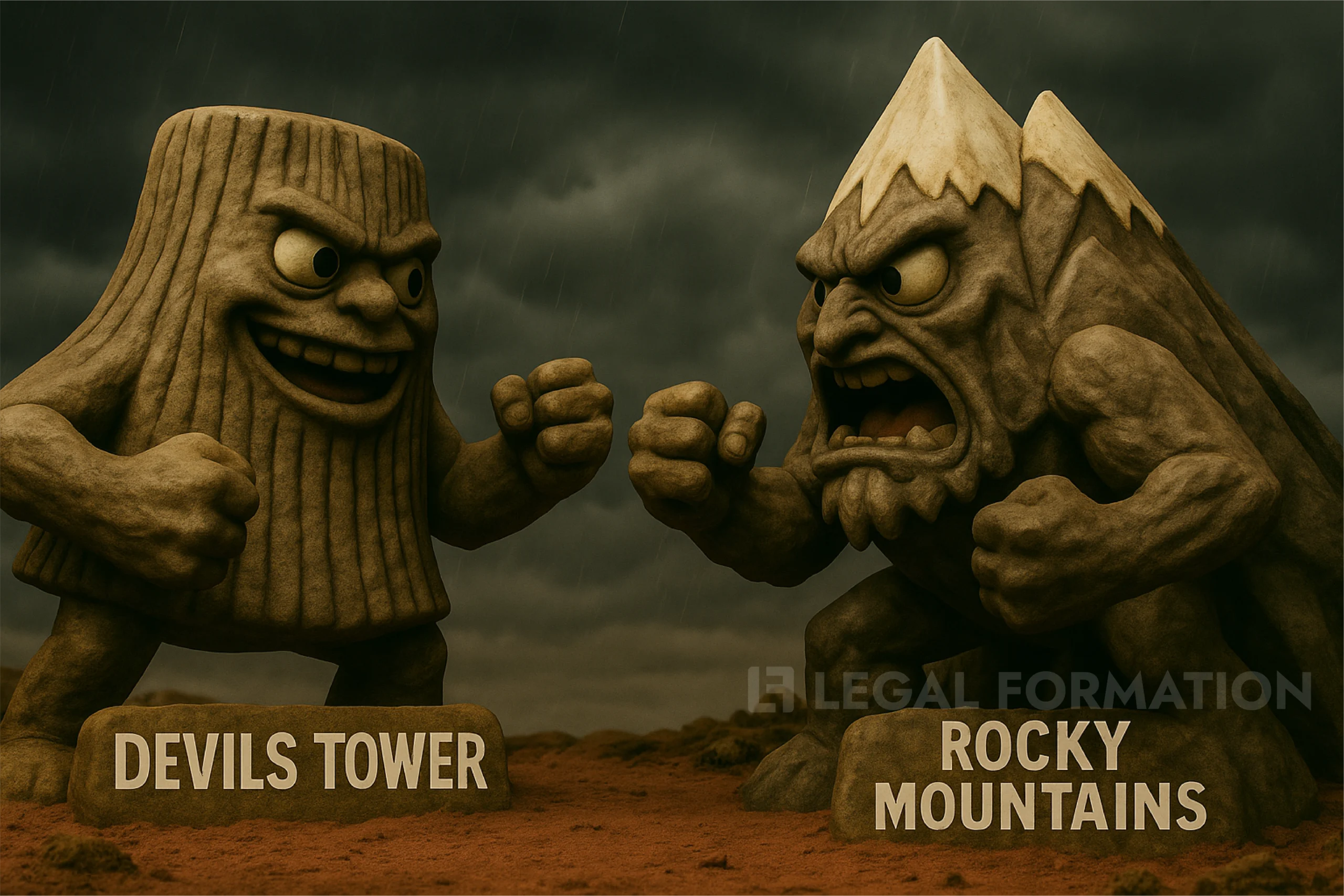 Devils tower vs the rocky mountains in a whos better LLC contest.