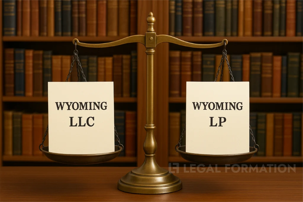 A scale that is weighing what is better, the Wyoming LLC or Wyoming LP.