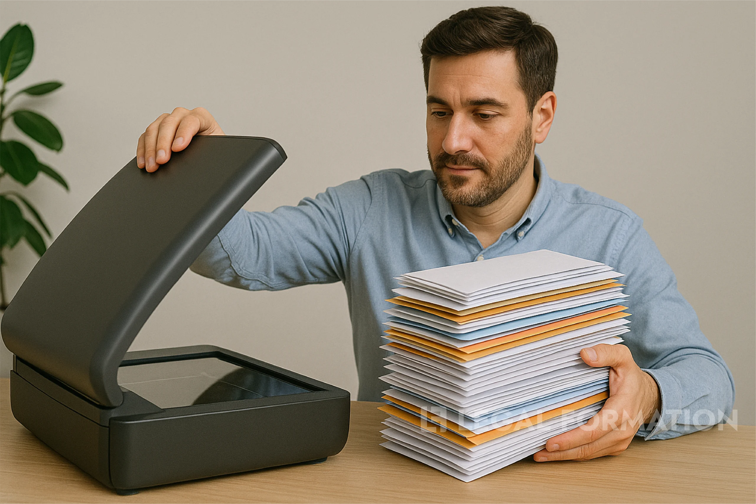 Wyoming Registered Agent scanning mail for Wyoming LLC mail forwarding.