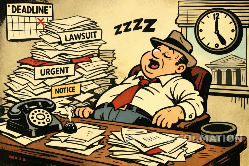 Cartoon of a Wyoming Registered Agent sleeping.
